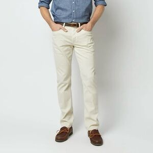 Sid Mashburn Stone Bedford Cord Pants Mens 36x32 Beige Slim Straight Italy 36